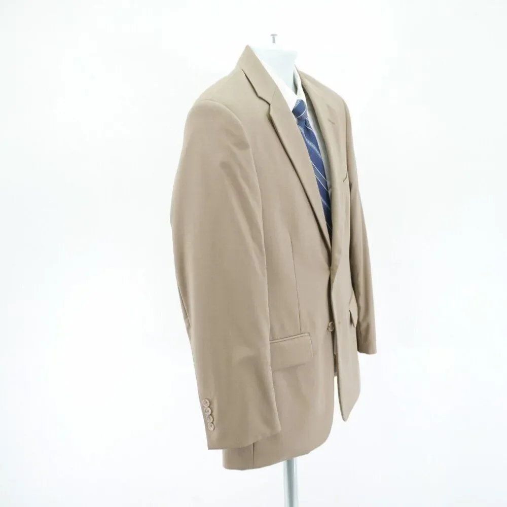 Pronto Uomo Comfort Stretch‎ Wool Tan Blazer 38R 2 Button Tagged 39S